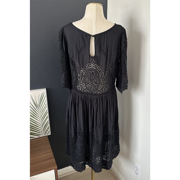 ANTHROPOLOGIE FLOREAT Osira Swing Tunic Dress Eyelet - Picture 11 of 15